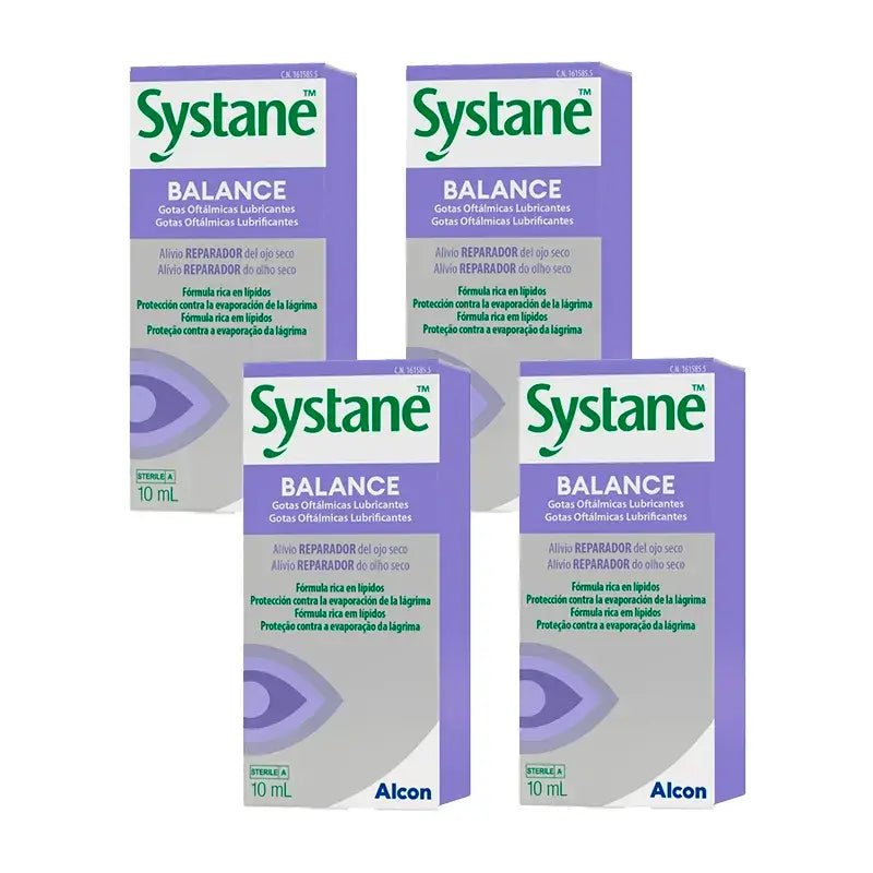 Systane Balance Eye Drops, Pack 4 X 10 Ml