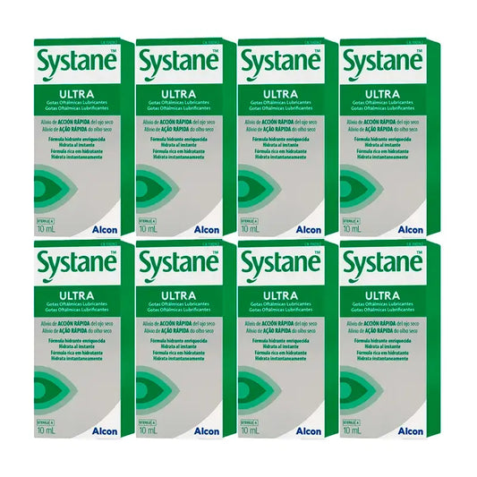 Systane Ultra Lubricant Eye Drops, Pack 8 x 10 ml
