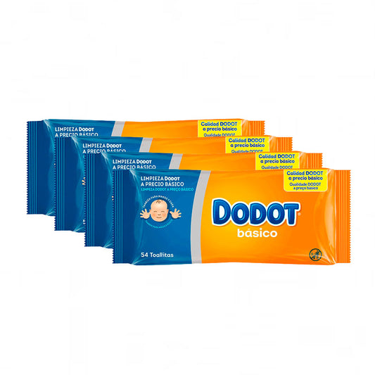 Dodot Wipes Basic Pack, 4 x 54 (216 pieces)