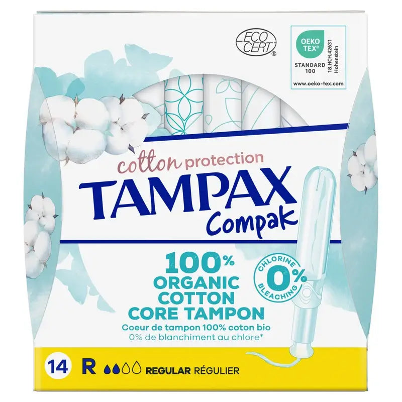 TAMPAX Cotton Protection Regular Tampons with Applicator 16 units