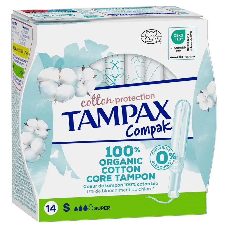 TAMPAX Cotton Protection Super Tampons with Applicator 16 pcs.
