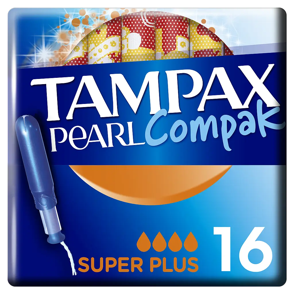 TAMPAX Compak Pearl Super Plus Tampons with Applicator 16 units