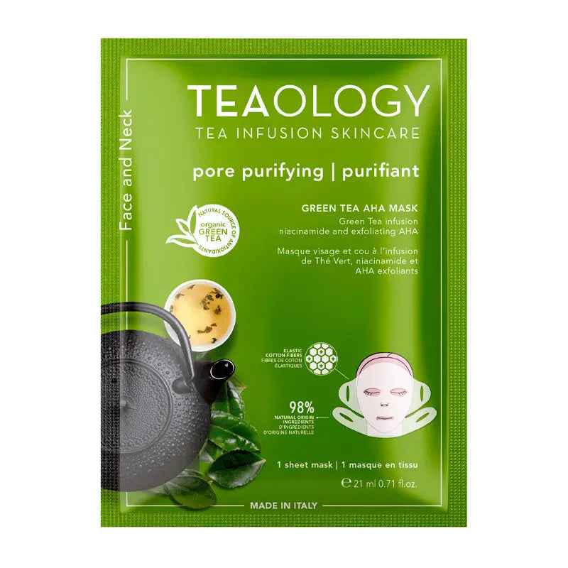 Teaology Green Tea AHA + BHA Mask, 21ml