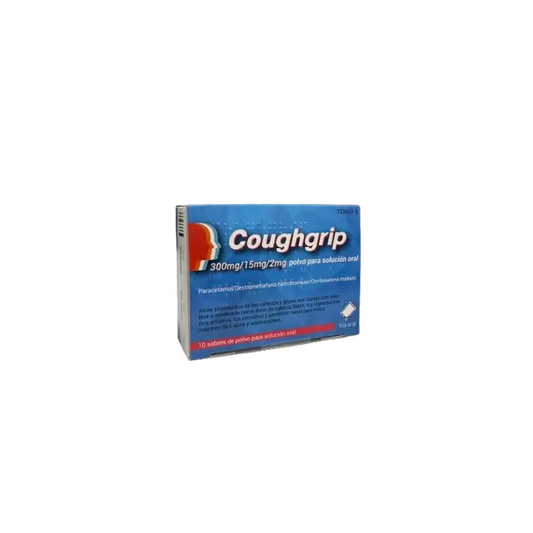 Tecnimede Coughgrip Oral Solution, 10 sachets to be diluted in water. powder