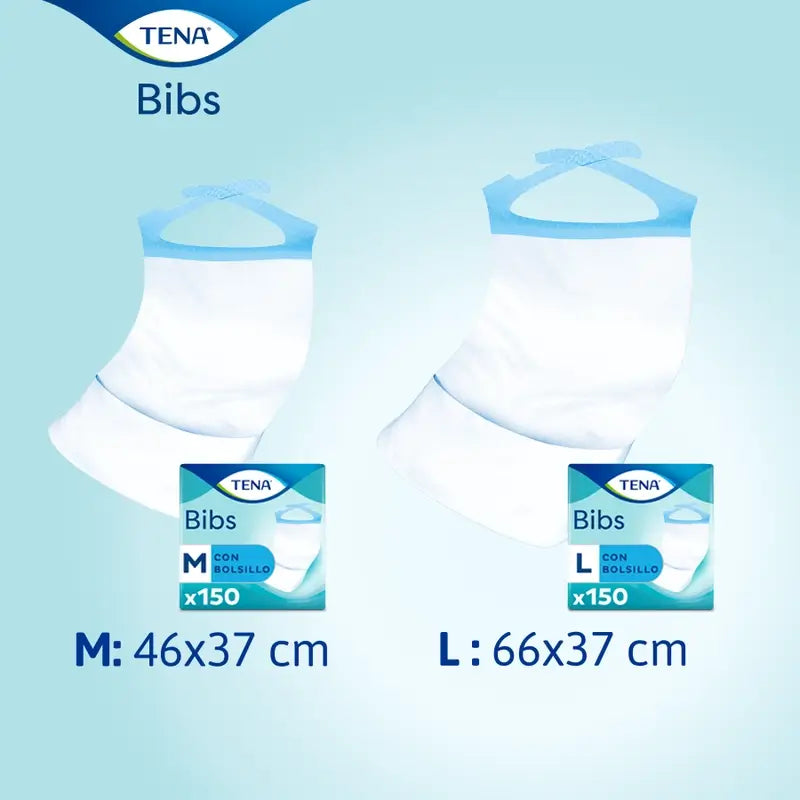 Tena Bibs Size M, 150 pieces