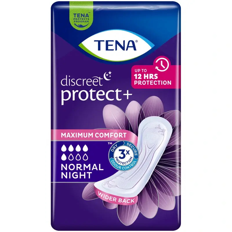 Tena Discreet Normal Night, 10 Units