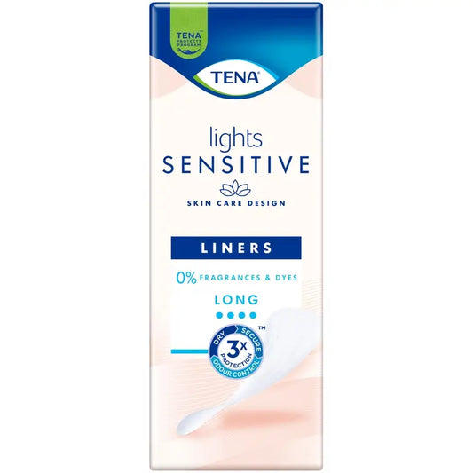 Tena Lights Sensitive Long Liner, 20 Units