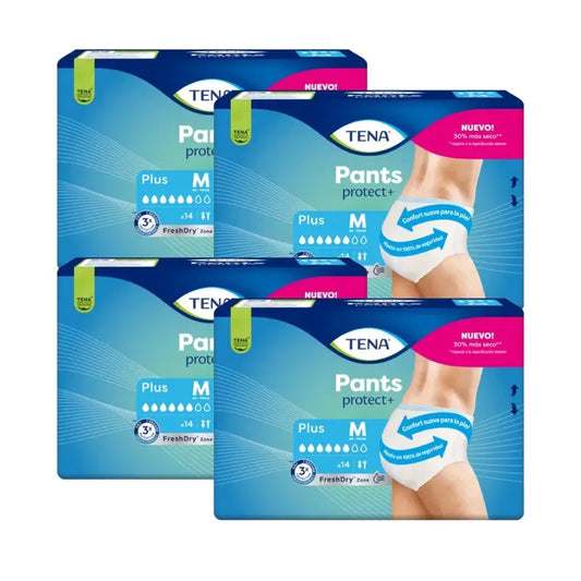 Tena Pack Pants Plus Size M, 4 X 14 Pcs.