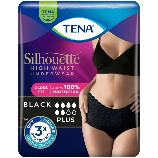Tena Silhouette Night Plus High Waist Plus Size L, 8 Units