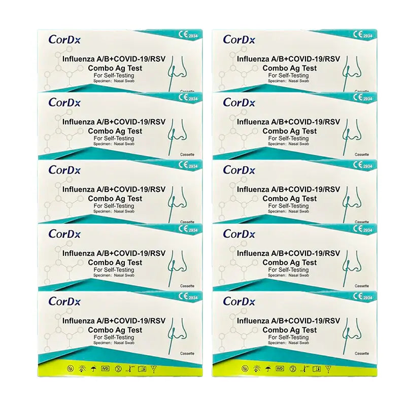 Combined Rapid Antigen Test COVID-19, Influenza A & B & RSV - 10 Units