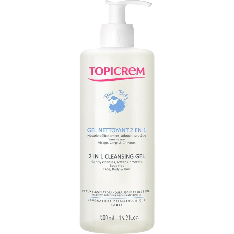 Topicrem Baby Cleansing Gel 2 In 1 , 500 ml