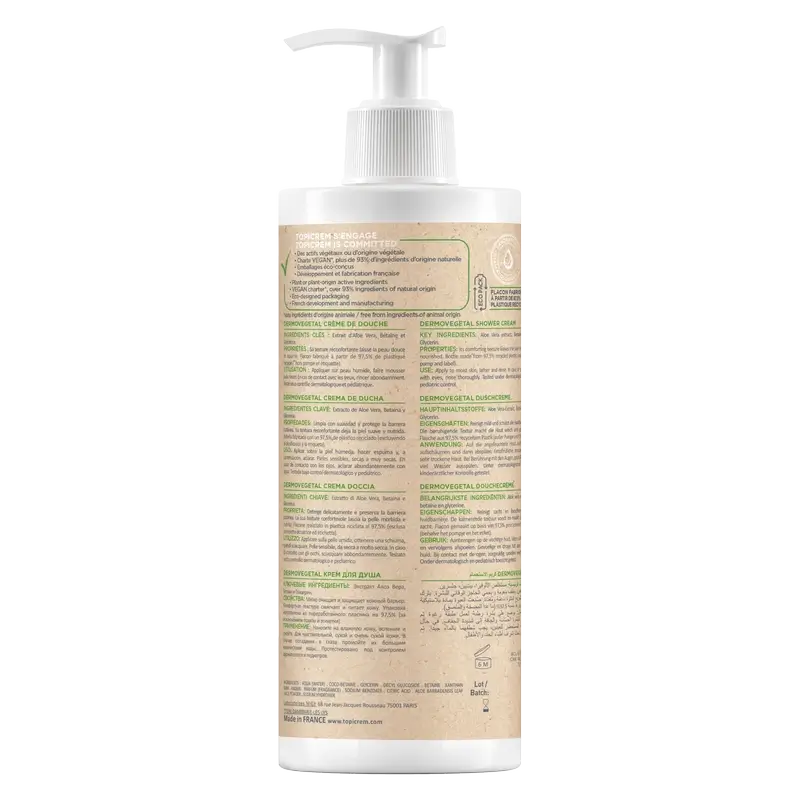 Topicrem Dermovegetal Shower Cream , 390 ml