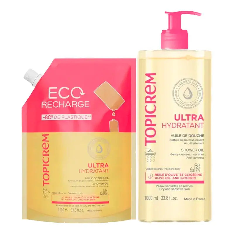 Topicrem Pack Shower Oil 1L + Refill