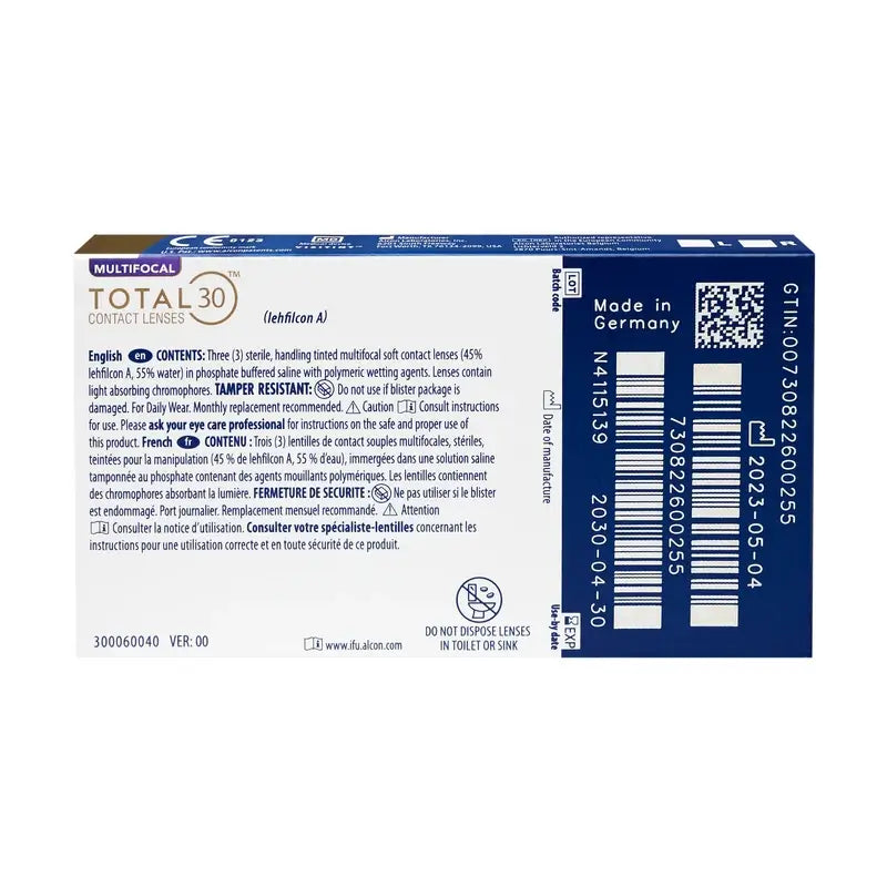 Total30 Multifocal Monthly Lenses , 3 units