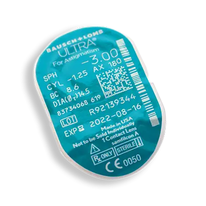 Ultra Monthly Toric Lenses , 3 units - +0.25, -0.75, 10, 8.6, 14.50