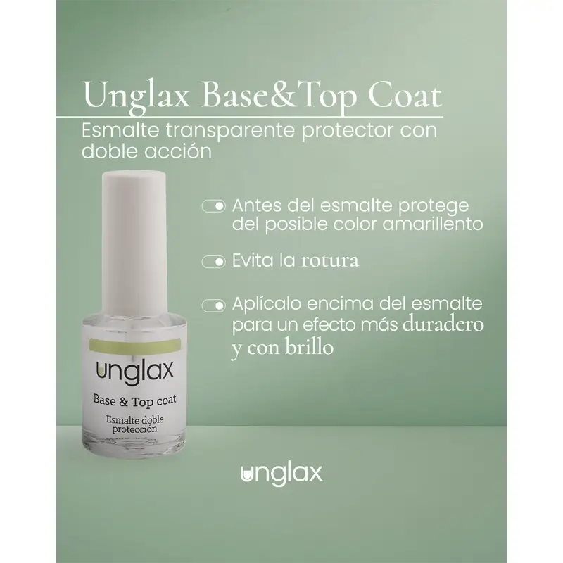 Unglax Base And Top Coat, 10 ml