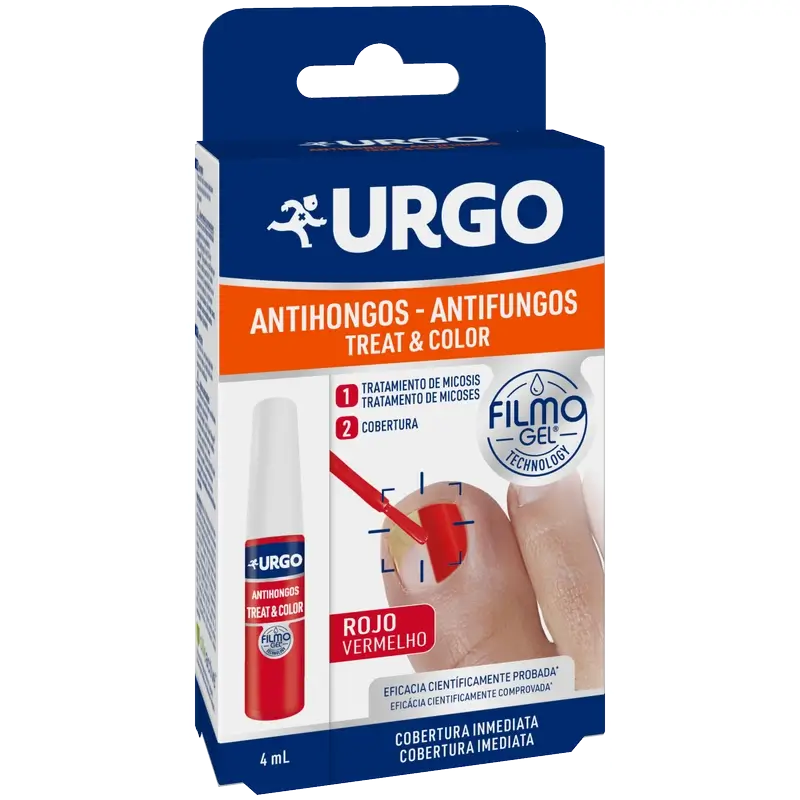 Urgo Anti-fungal Treat & Colour Filmogel Red Bottle 4 ml