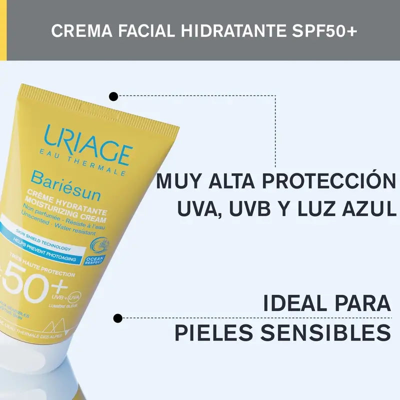 Uriage Bariésun Unscented Cream SPF 50+ 50 ml
