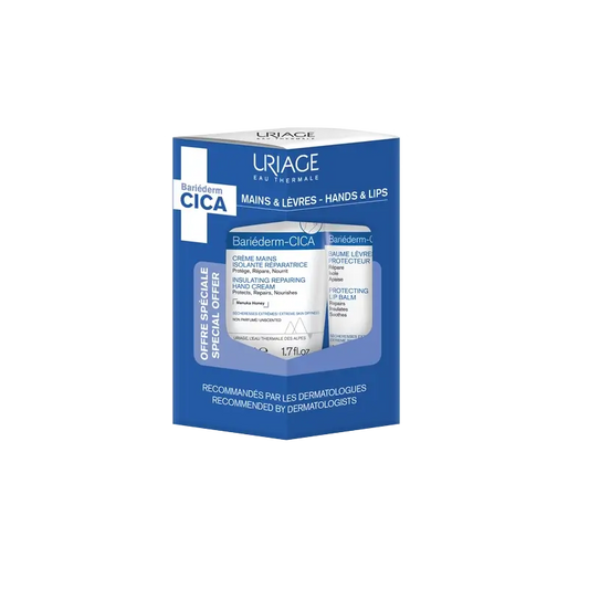 Uriage Promo Bariéderm-Cica Hand Cream, 50 Ml + Lip Balm 15 Ml