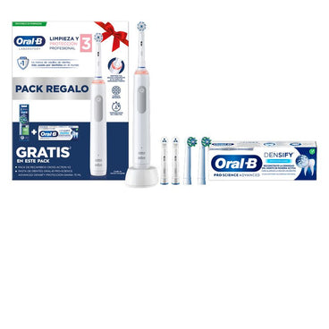 Pack Oral-B Professional Electric Toothbrush 3 + Densify Toothpaste + 2 Brush Heads