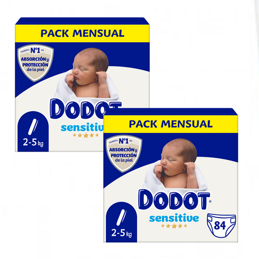 Dodot Sensitive Newborn Box Size 1, 2 x 84 Units