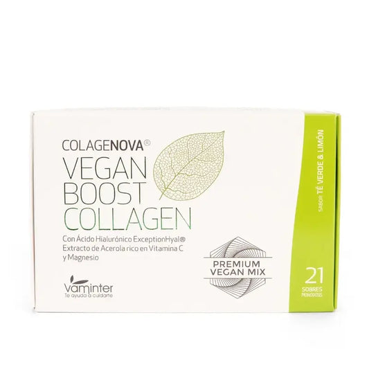 Colagenova Vegan Boost Green Tea + Lemon, 21 Envelopes