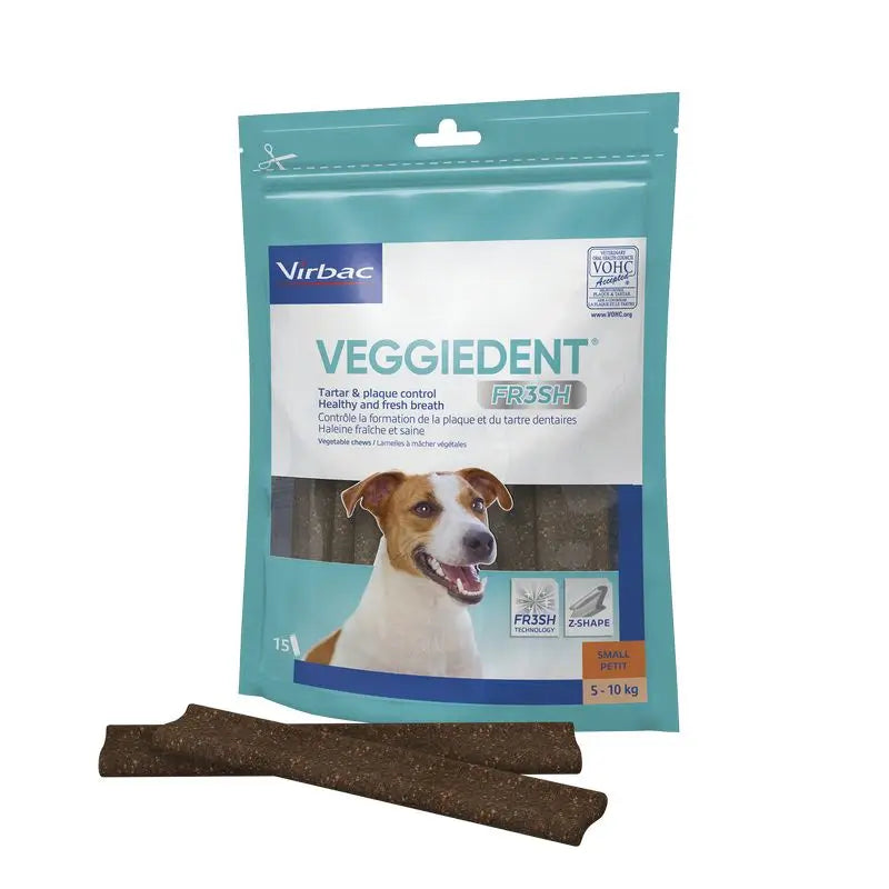 Virbac Veggiedent Fr3sh S, Dental Snacks For Small Breed Dogs