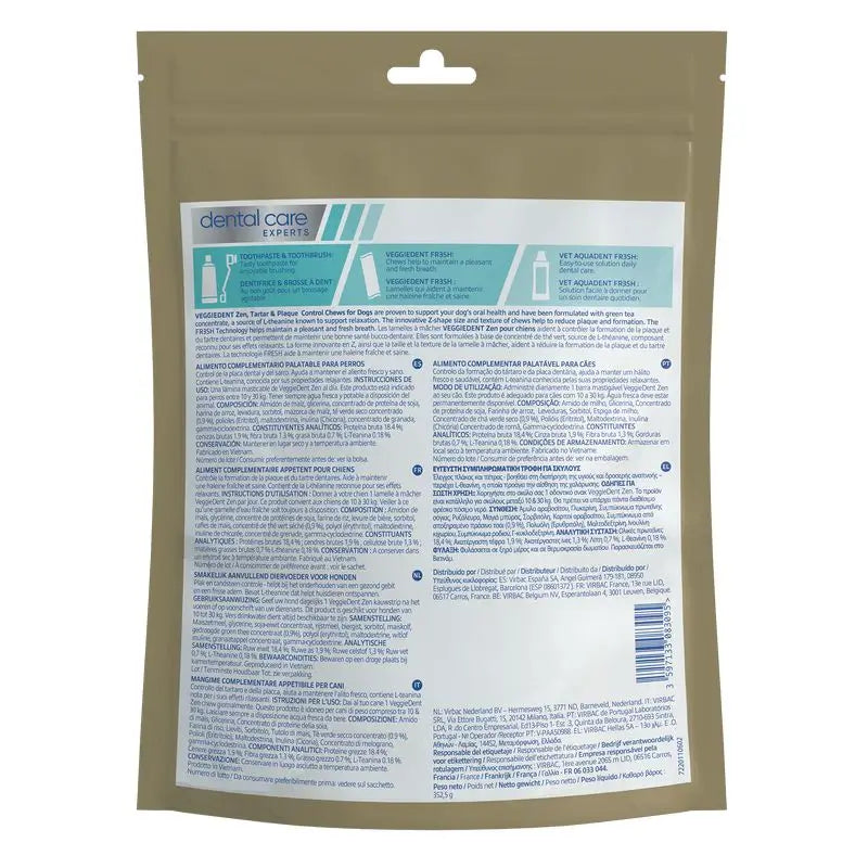 Virbac Veggiedent Zen M, Dental Snack for Medium Breed Dogs