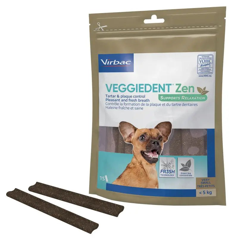 Virbac Veggiedent Zen Xs, Dental Snack For Very Small Breed Dogs