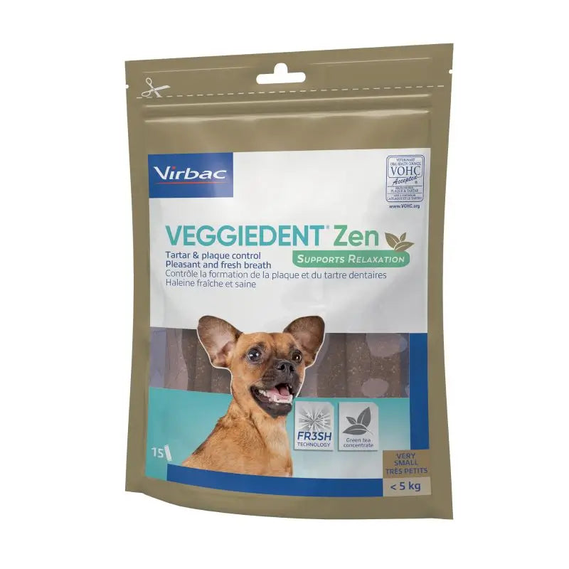 Virbac Veggiedent Zen Xs, Dental Snack For Very Small Breed Dogs