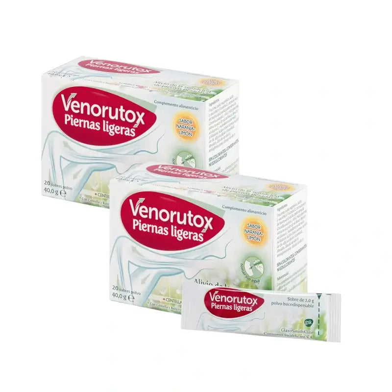 Venorutox Light Legs Orange-Lemon, 2X20 Sachets
