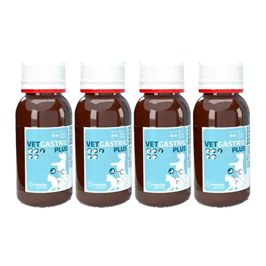 Vetgastril Plus Gastric Protector for Dogs and Cats, Pack 4 x 50 ml