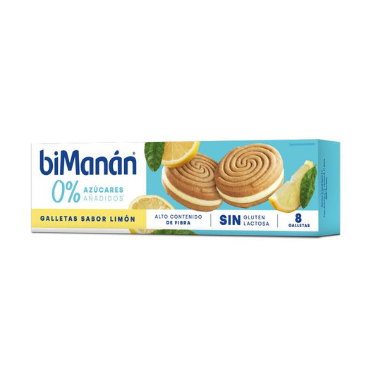 Bimanán No Sugar Added Lemon Biscuit, 8 units