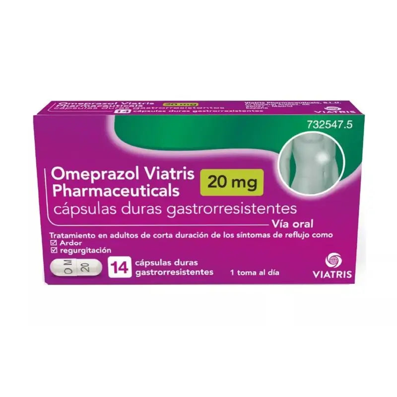 Viatris Omeprazole Pharmaceuticals 20 mg, 14 Capsules