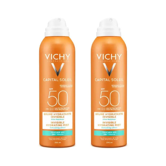 Vichy Capital Soleil Invisible Moisturising Mist Spf 50, 2X200 Ml
