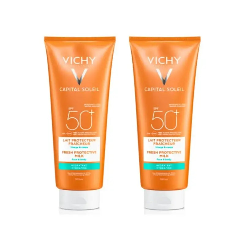 Vichy Capital Soleil Protective Moisturising Moisturising Milk Spf 50, 2X300 Ml