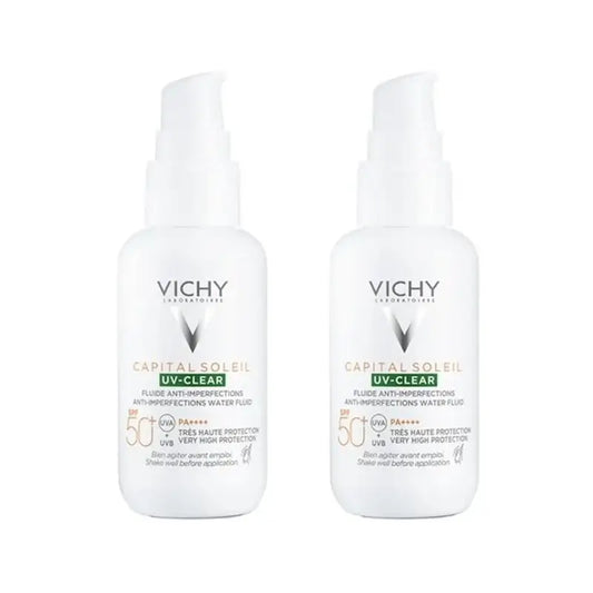 Vichy Capital Soleil Uv Clear Spf50+ Anti-Imperfection Fluid, 2X40 Ml