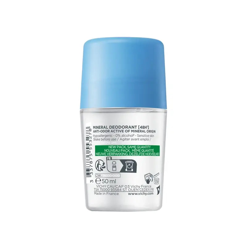 Vichy Mineral Deodorant Optimum Tolerance 48H Roll-On 50 ml