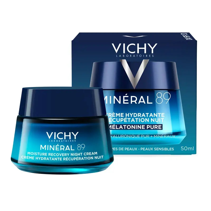 Vichy Mineral 89 Moisturising Recovery Night Cream with Melatonin, 50 ml