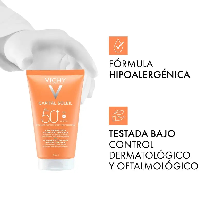 Vichy Solar Capital Soleil Moisturising Sunscreen Milk Spf 50+ , 150 ml