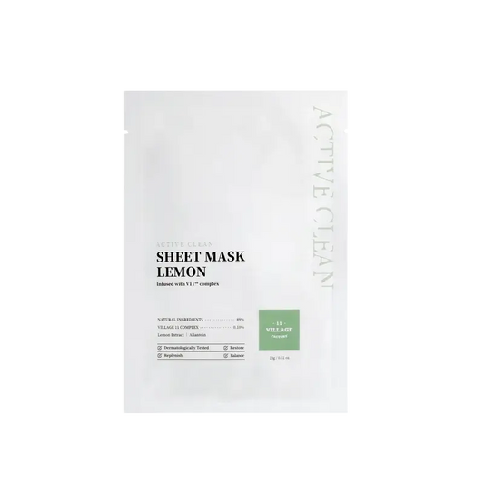 Village 11 Factory Active Clean Sheet Lemon Mask, 23 grams
