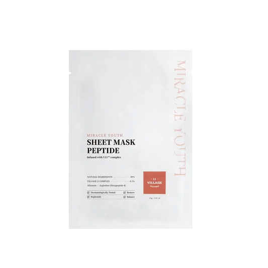 Village 11 Factory Miracle Youth Sheet Peptide Mask, 23g