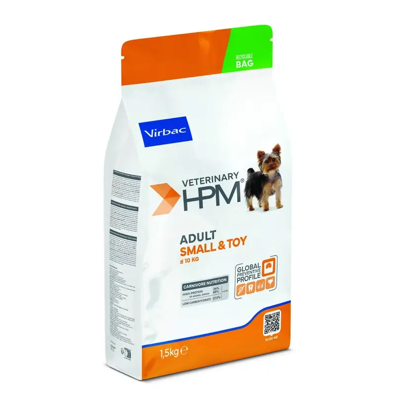 Virbac Hpm Adult Dog Small & Toy 1,5kg, dog food for Dogs