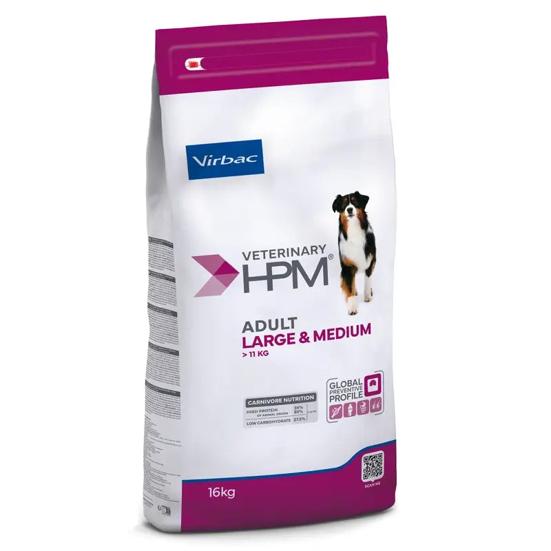 Virbac Hpm Canine Adult Large Medium 16Kg, dog food for dogs