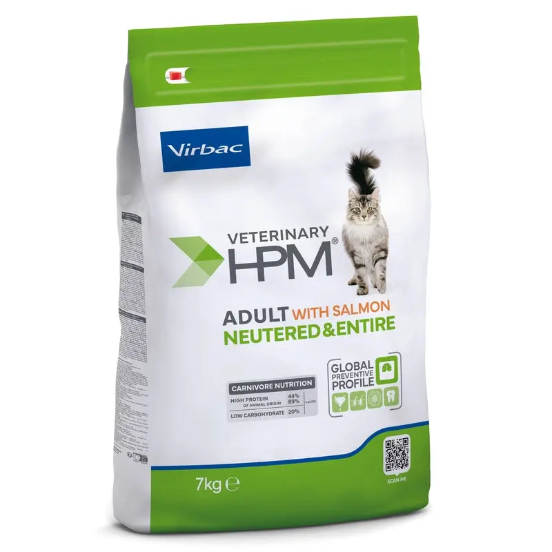 Virbac Hmp Adult Salmon Neutered & Entire Cat Food 7 Kg, cat food