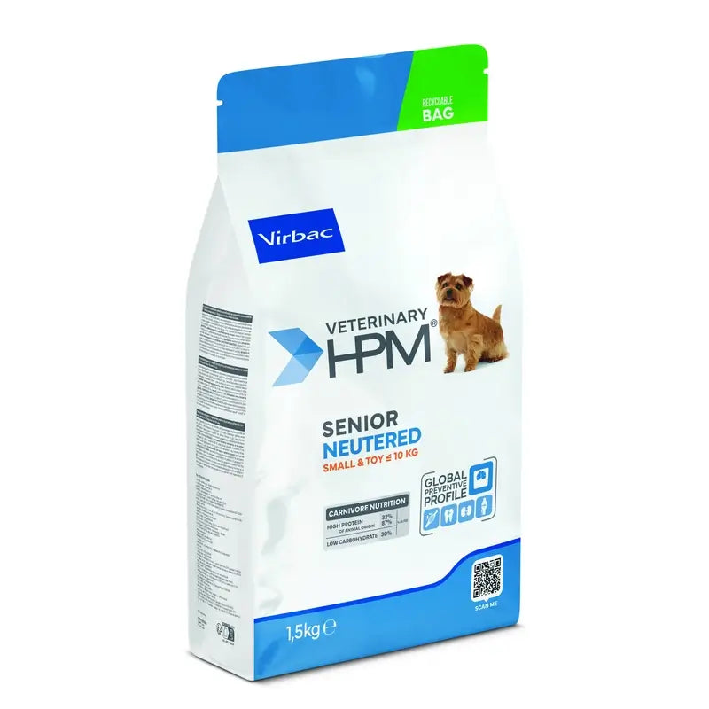 Virbac Hpm Senior Dog Neutered Small & Toy 1,5kg, dog food for Small & Toy Dogs