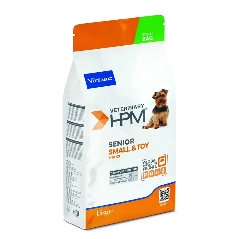 Virbac Hpm Senior Dog Small & Toy 1,5kg, dog food for dogs