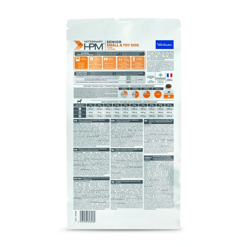 Virbac Hpm Senior Dog Small & Toy 1,5kg, dog food for dogs