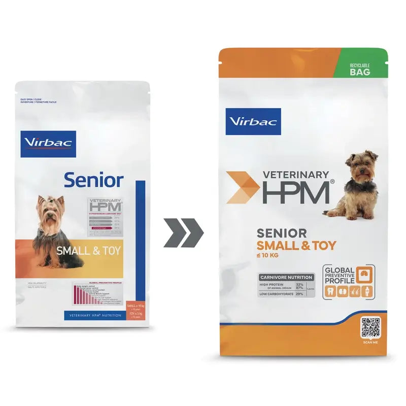 Virbac Hpm Senior Dog Small & Toy 1,5kg, dog food for dogs