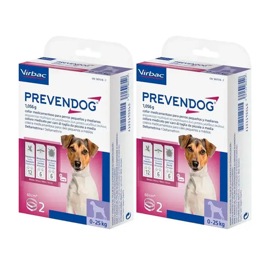 Virbac Prevendog Anti-parasite Collar, Pack 2 x 60 cm 2 units